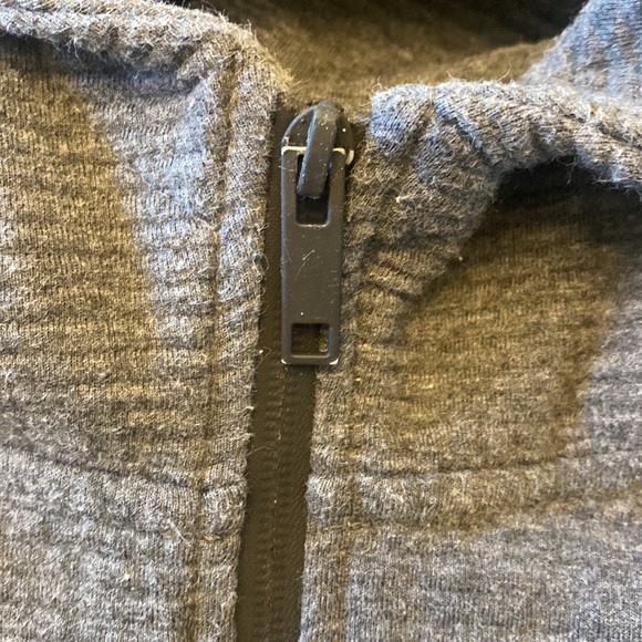 Robert Barakett charcoal gray ribbed full zip hooded jacket size M - Picture 5 of 6